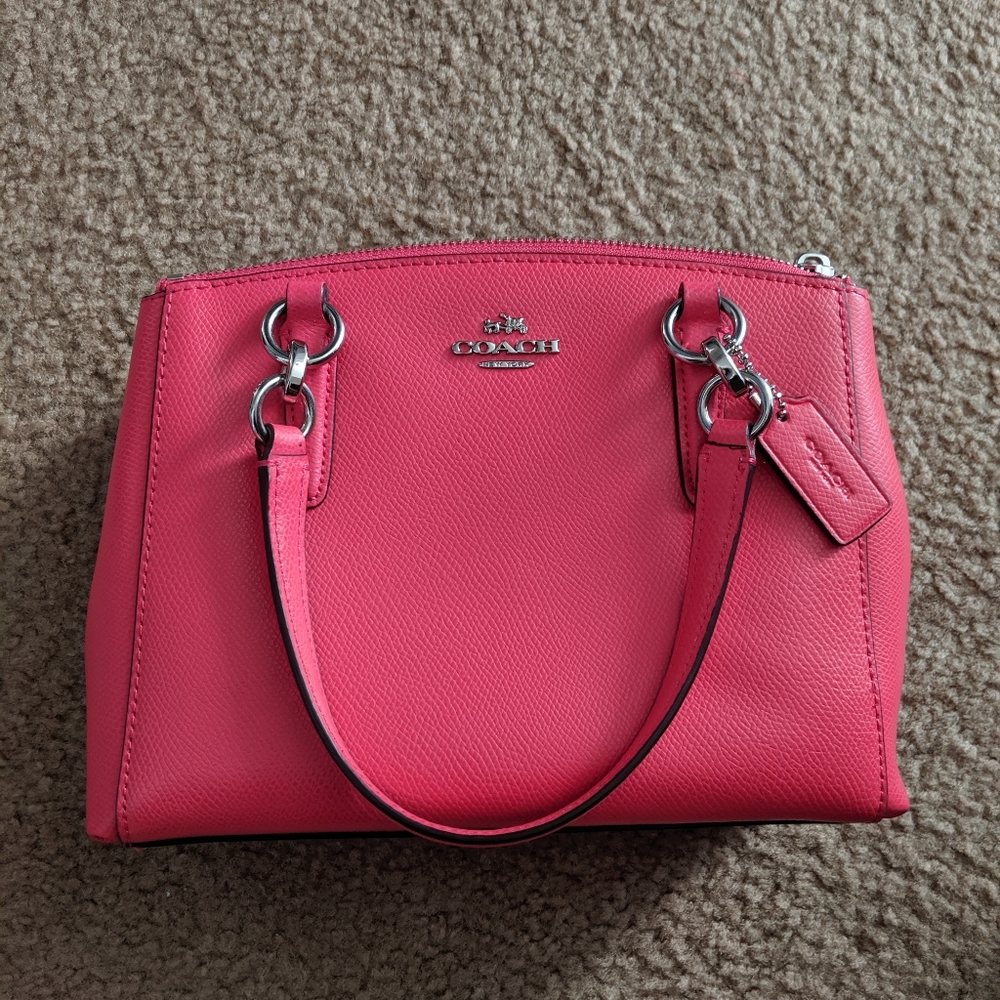 Pink Coach Christie mini bag